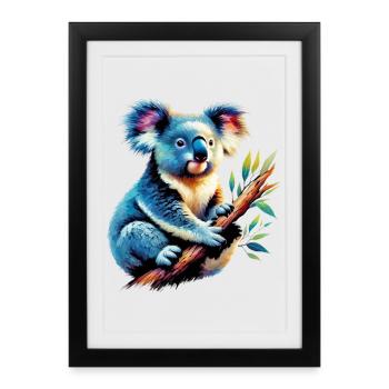 Koala - Affiche encadrée (27 × 37 cm) - noir - Devant