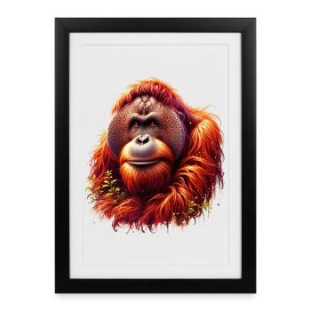 Orang-outan Orang-outan - Affiche encadrée (27 × 37 cm) - noir - Devant