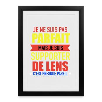 Supporter Lens Foot Lensois Humour - Affiche encadrée (27 × 37 cm) - noir - Devant