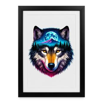 Wolf - Framed poster (27 × 37 cm) - black - Front