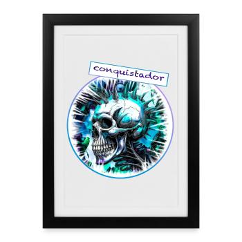 Conquistador - Affiche encadrée (27 × 37 cm) - noir - Devant