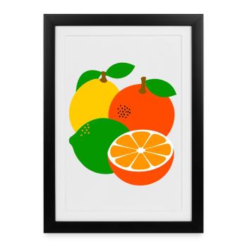 Fruit - Affiche encadrée (27 × 37 cm) - noir - Devant