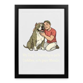 The training of my dog... - Framed poster (27 × 37 cm) - black - Front