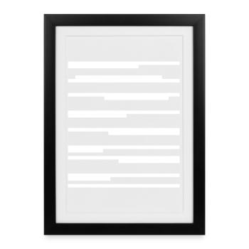 Conception de lignes géométriques - Affiche encadrée (27 × 37 cm) - noir - Devant
