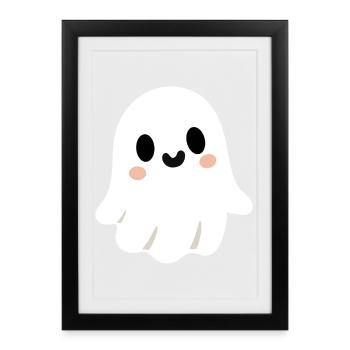 Cute Ghost - Framed poster (27 × 37 cm) - black - Front