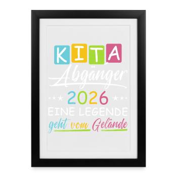 Daycare graduates 2026 - Framed poster (27 × 37 cm) - black - Front