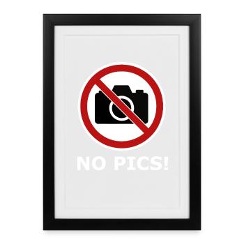 No photo icon - Framed poster (27 × 37 cm) - black - Front