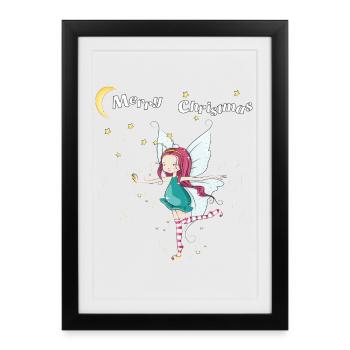 Joyeux Noël - Affiche encadrée (27 × 37 cm) - noir - Devant