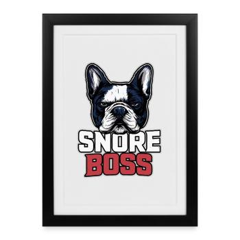 Funny dog motif for Frenchie fans - Framed poster (27 × 37 cm) - black - Front