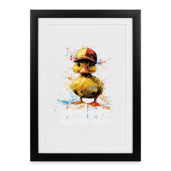 Duck good all good humor - Framed poster (27 × 37 cm) - black - Front