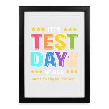 Teacher Exam - Framed poster (27 × 37 cm) - black - Front