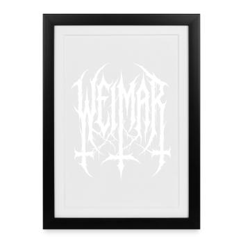 Favorite City Weimar Black Metal Art - Framed poster (27 × 37 cm) - black - Front