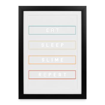 Slime Slime Slimy - Framed poster (27 × 37 cm) - black - Front