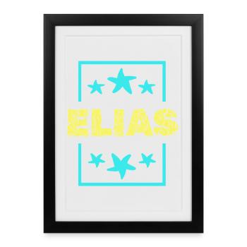 Elias - Affiche encadrée (27 × 37 cm) - noir - Devant