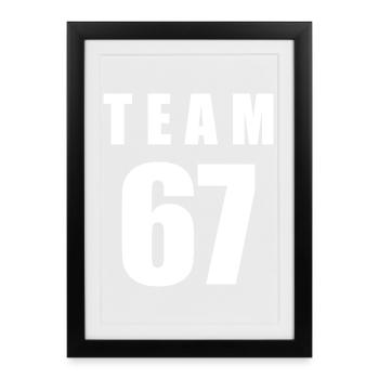 Team 67 - Affiche encadrée (27 × 37 cm) - noir - Devant