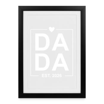 Dada Est. 2026 - Affiche encadrée (27 × 37 cm) - noir - Devant