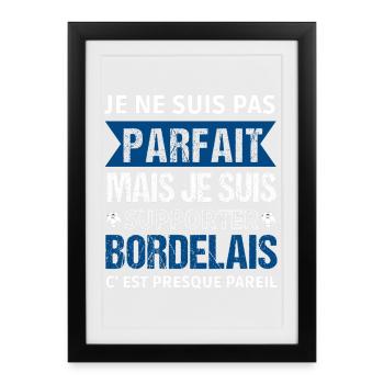 Bordeaux Football Gift - Framed poster (27 × 37 cm) - black - Front