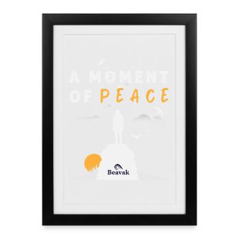 Moment of Peace Silhouette  "A Moment of Peace" - Framed poster (27 × 37 cm) - black - Front