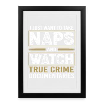True Crime Krimi - Affiche encadrée (27 × 37 cm) - noir - Devant