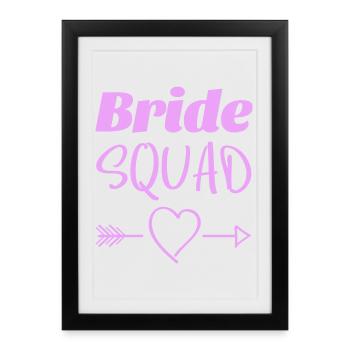 Bride Squad Heart Arrows Design - Framed poster (27 × 37 cm) - black - Front