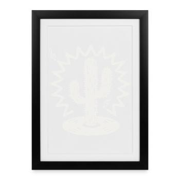 Cactus Serenade Silhouette - Framed poster (27 × 37 cm) - black - Front