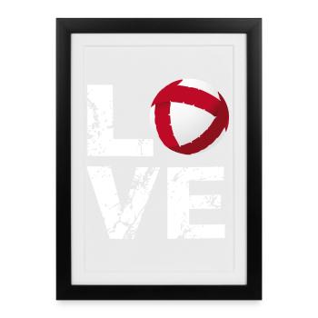 Love Cycling Ball, Cycling Players, Indoor Cycling - Framed poster (27 × 37 cm) - black - Front