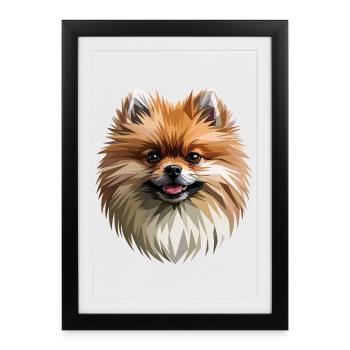 Pomeranian Pomeranian Pom Sweet German Spitz - Framed poster (27 × 37 cm) - black - Front