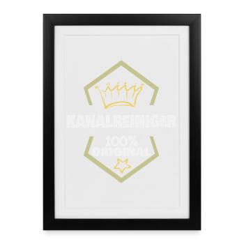 Job sewer cleaner - Framed poster (27 × 37 cm) - black - Front