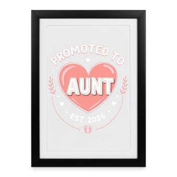 Tante 2026 Tante 2026 Promue Tante 2026 - Affiche encadrée (27 × 37 cm) - noir - Devant