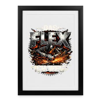 Serrurier Soudeur Le Flex I Away - Affiche encadrée (27 × 37 cm) - noir - Devant