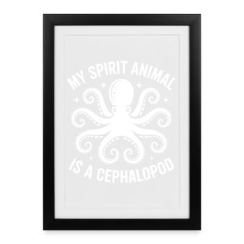 Âme de pieuvre disant la chemise - Affiche encadrée (27 × 37 cm) - noir - Devant