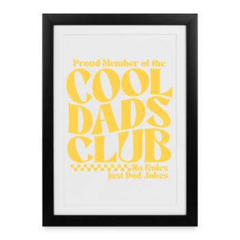 Cool Dads Club - Dad Father's Day Gift - Framed poster (27 × 37 cm) - black - Front