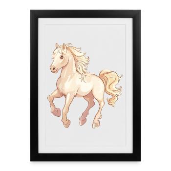 Horse - Framed poster (27 × 37 cm) - black - Front