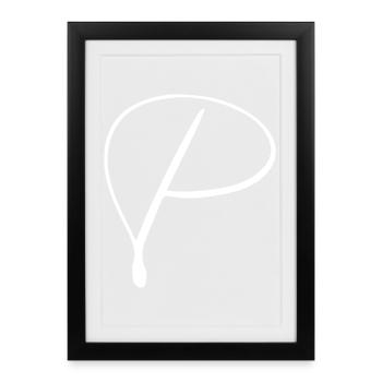 P - Affiche encadrée (27 × 37 cm) - noir - Devant