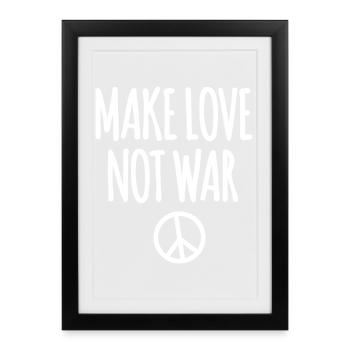Love Against War - Framed poster (27 × 37 cm) - black - Front