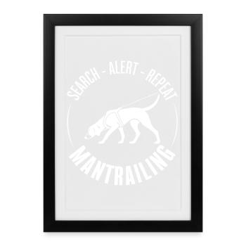Foxhound Mantrailing Dog Sport Search Dogs Wilsigns - Framed poster (27 × 37 cm) - black - Front