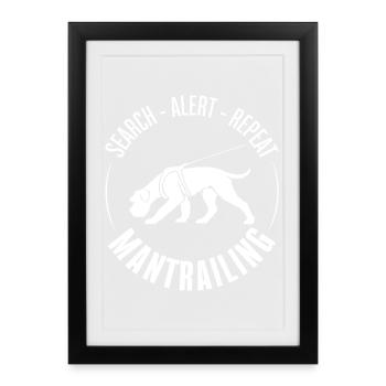 Giant Schnauzer Mantrailing Dog Sport Dog Dog - Framed poster (27 × 37 cm) - black - Front