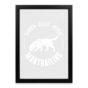 Labrador Mantrailing Dog Sports Dogs Labbi - Framed poster (27 × 37 cm) - black - Front