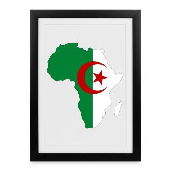 Algerien_Flagge_Afrika - Affiche encadrée (27 × 37 cm) - noir - Devant