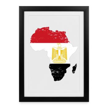 Ägypten_Flagge_Afrika_used - Affiche encadrée (27 × 37 cm) - noir - Devant