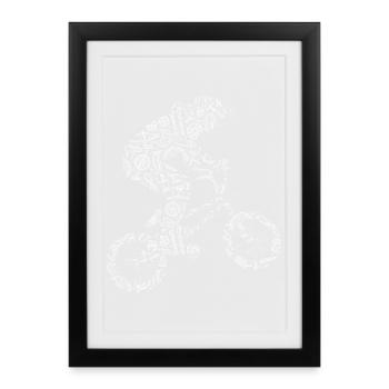Cycliste de Bike Parts VTT - Affiche encadrée (27 × 37 cm) - noir - Devant
