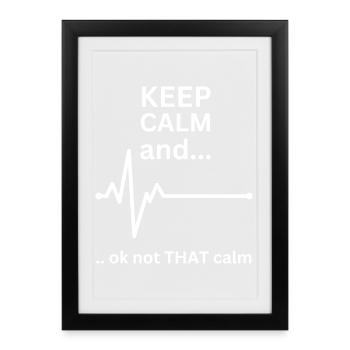 Keep Calm Nurse Funny Nursing Medical Healthcare - Framed poster (27 × 37 cm) - black - Front