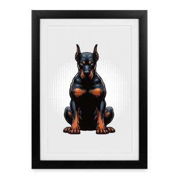 Doberman Doberman Owner Doberman Lovers - Framed poster (27 × 37 cm) - black - Front