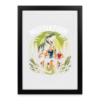 Running Motivation - Framed poster (27 × 37 cm) - black - Front