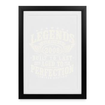 2008 Vintage Born Legends Vintage Birthday - Framed poster (27 × 37 cm) - black - Front