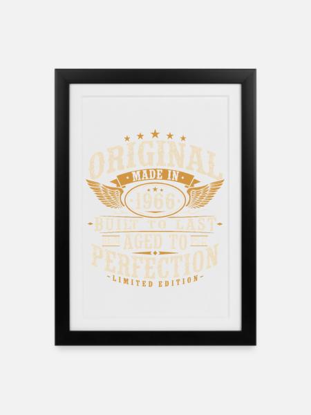 Original 1966 Vintage Vintage Birthday Gift - Framed poster (27 × 37 cm) - black