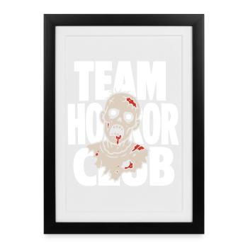 Team Horror Club Blood Zombie - Framed poster (27 × 37 cm) - black - Front