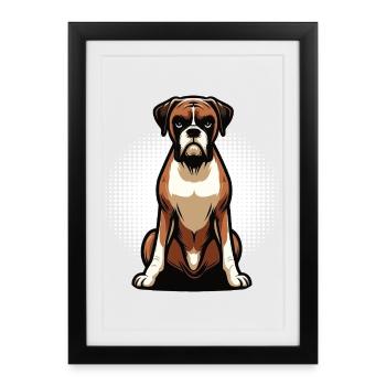 Boxer Boxer Holder Boxer Dog Boxer Owner Boxer Fan - Framed poster (27 × 37 cm) - black - Front