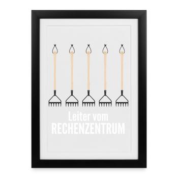 Rechenzentrum Programmieren - Gerahmtes Poster (27 × 37 cm) - Schwarz - Vorne