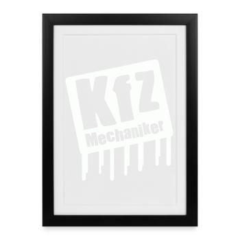 KIZ Mechaniker Logo - Gerahmtes Poster (27 × 37 cm) - Schwarz - Vorne